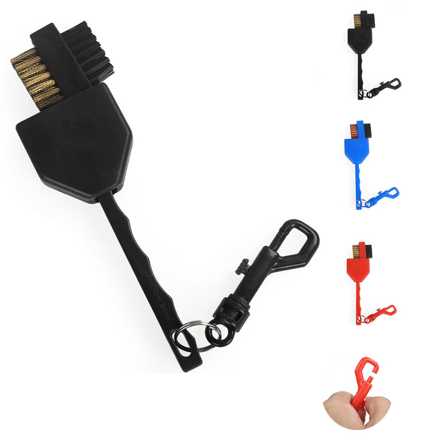 Golf Double-Sided Club Plastic Handle Cleaning Brush 11